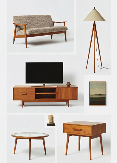 Modern sofa furniture for virtual room placement - DecorViz AI