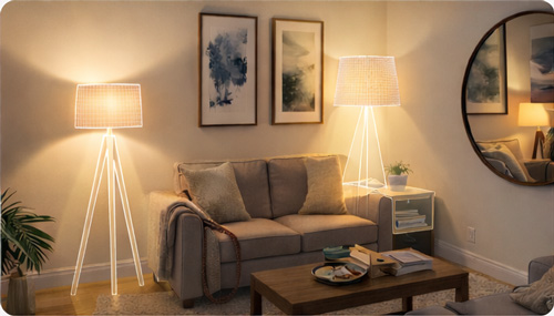 Lighting and Decor Furniture Visualization