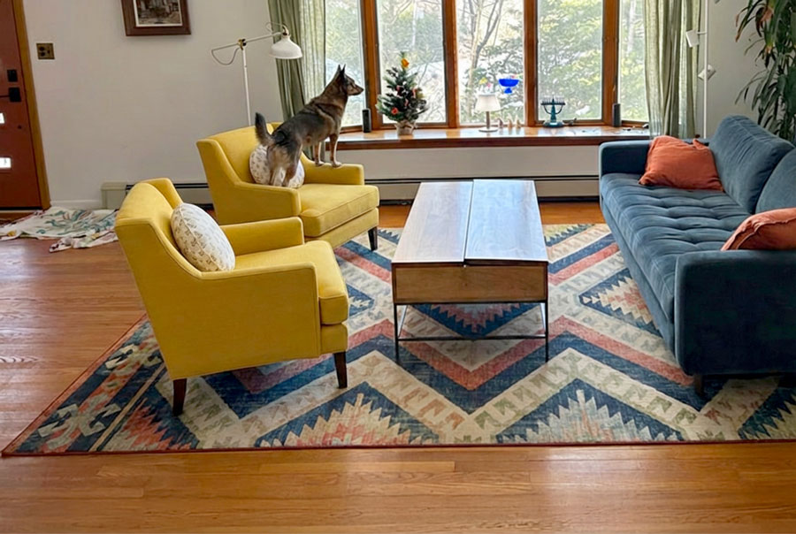 Accent chair visualized in room