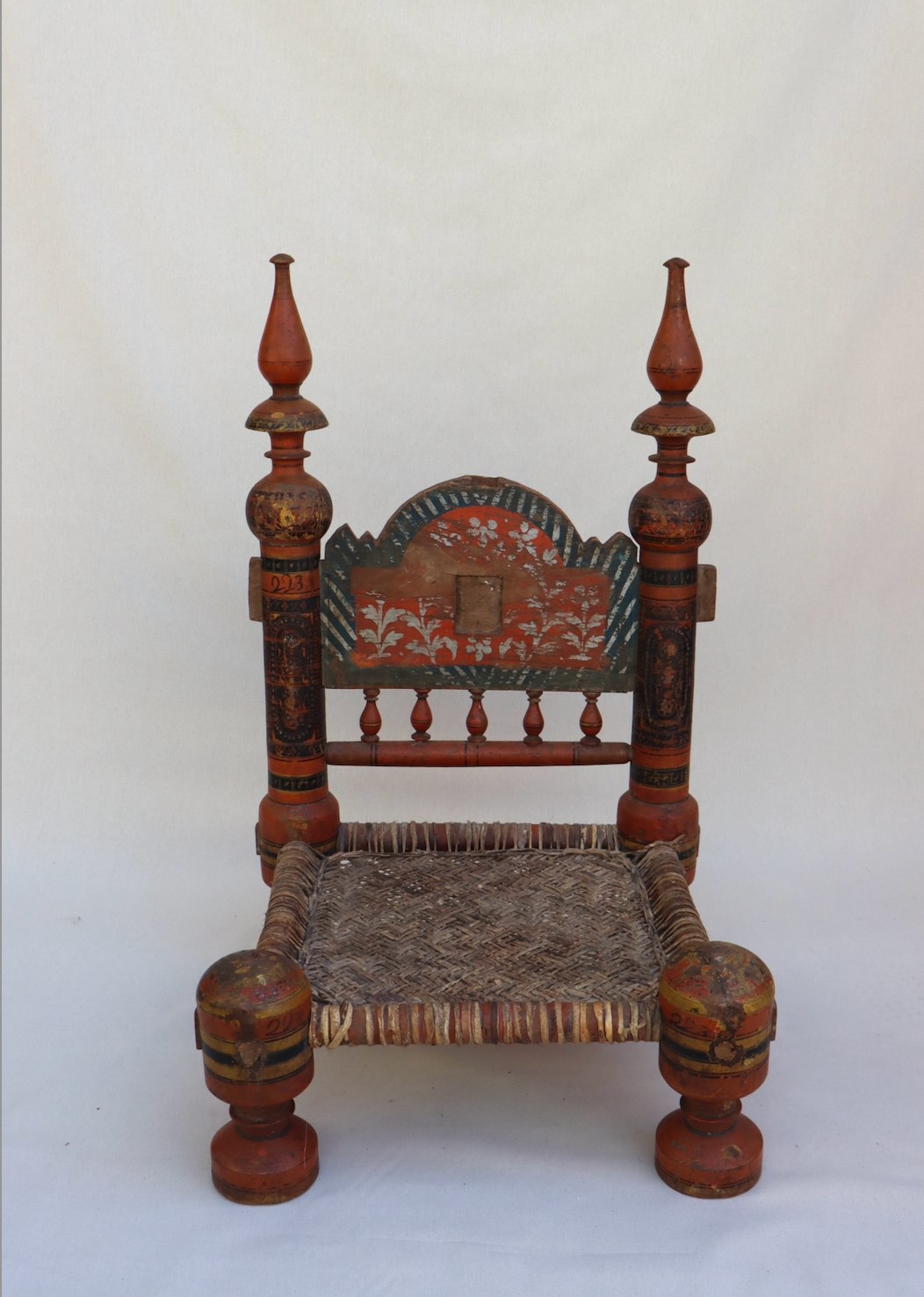 Hand-painted vintage chair curated by The Collective Shop