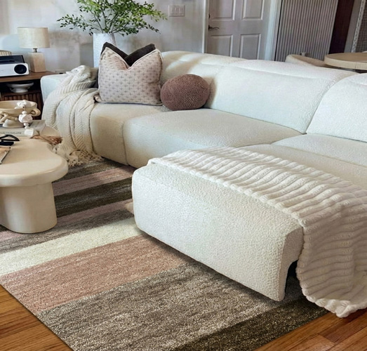 DecorViz AI rug preview in a furnished living room (set 2)