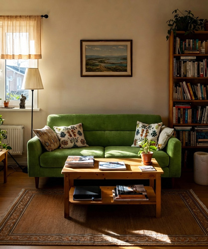 Sofa previewed in a modern apartment living room with AI (set 2)