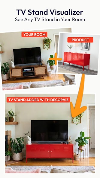 Official DecorViz Android TV stand visualizer screenshot
