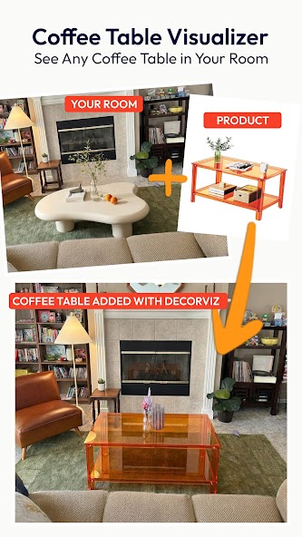 Official DecorViz Android coffee table visualizer screenshot