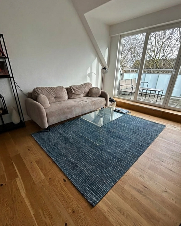 KI-Vorschau für Teppich-Platzierung im Interieur