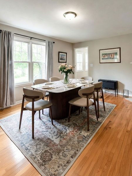 Table visualizer result in a real dining room