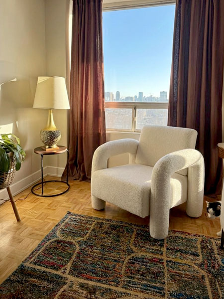 Chair visualizer result showing how a chair looks in a room