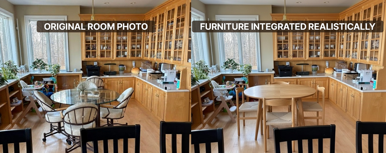 Realistic photo-based furniture integration